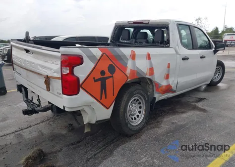 2021 Chevrolet Silverado 1500 2Wd Double Cab Standard Bed Wt из США, поврежденный, VIN 1GCRWAEH4MZ202125